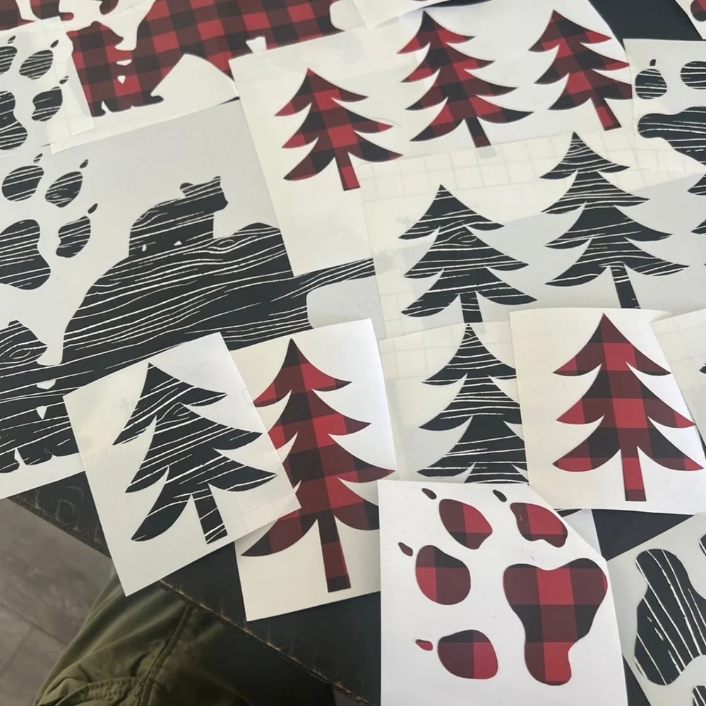 Bear Tree Forest Removable Vinyl Sticker Lot